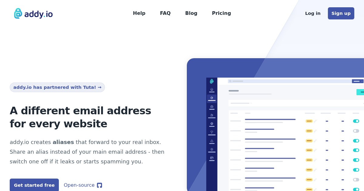 AnonAddy: Anonymous e-mail forwarding