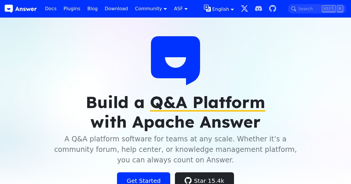 Apache Answer: Q&A platform for teams and communities