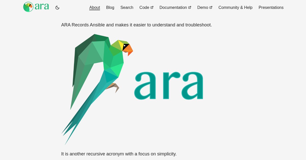 ARA: Ansible reporting via command recording