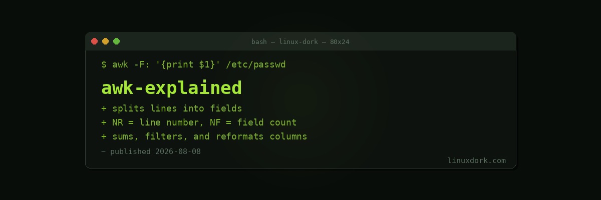 The awk Command Explained