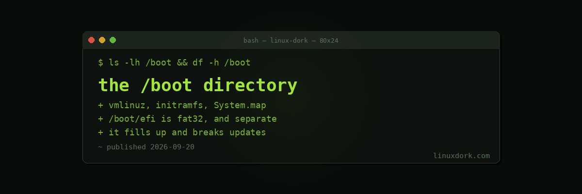 The /boot Directory Explained: vmlinuz, initramfs and the EFI Partition