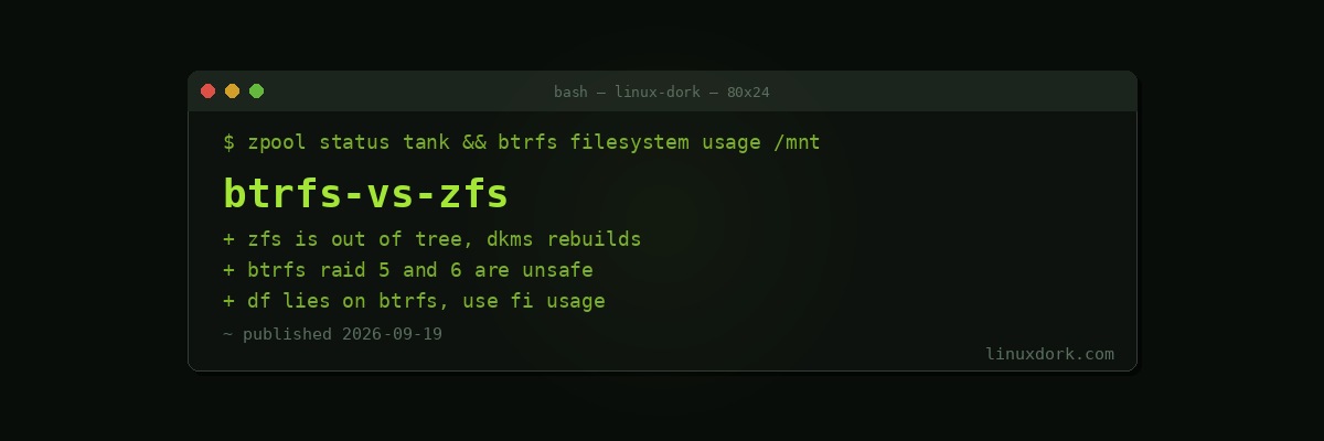 Btrfs vs ZFS: Choosing a Copy-on-Write Filesystem
