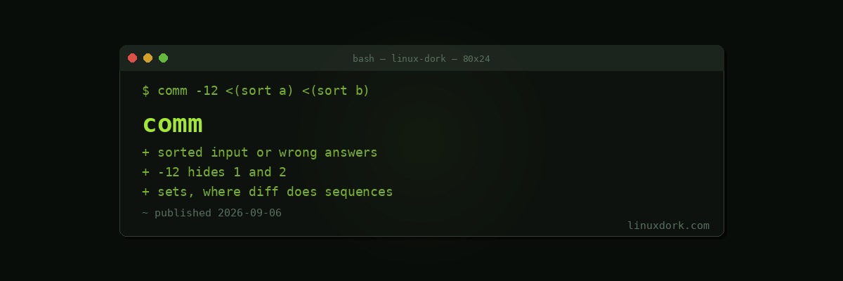 comm Command Explained: Comparing Two Sorted Files