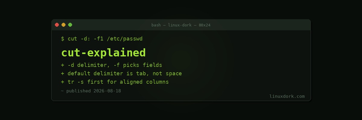 The cut Command Explained: Extracting Columns from Text
