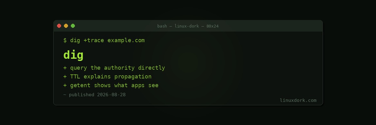 dig Explained: Diagnosing DNS From the Command Line