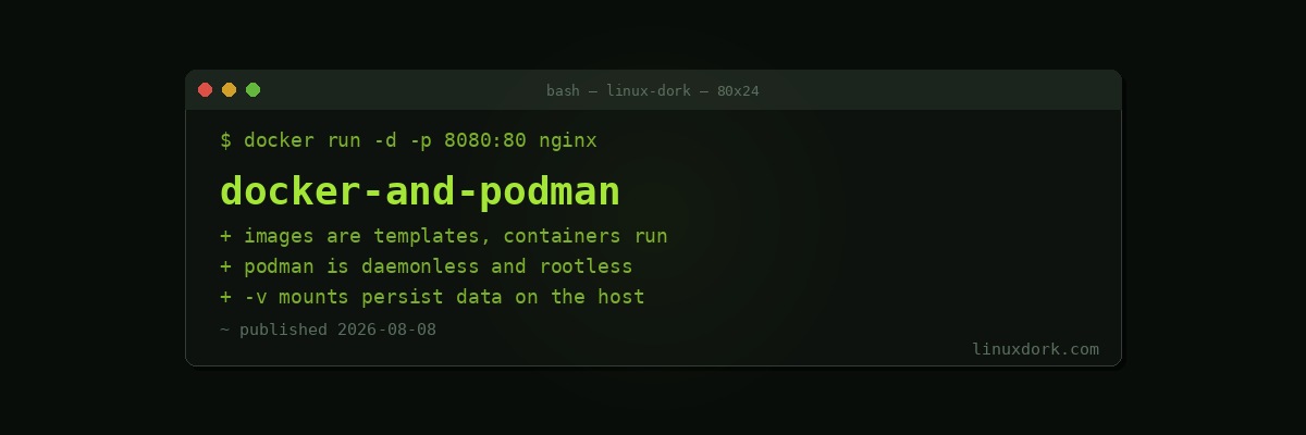 Docker and Podman: Container Basics on Linux
