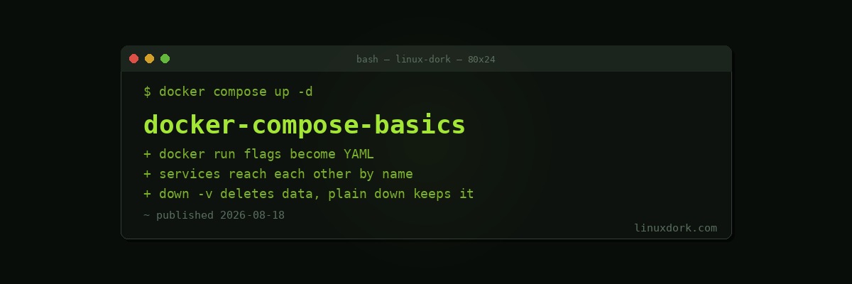 Docker Compose Basics: From docker run to Declarative Stacks