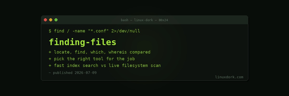 Finding Files in Linux: locate vs find vs which vs whereis