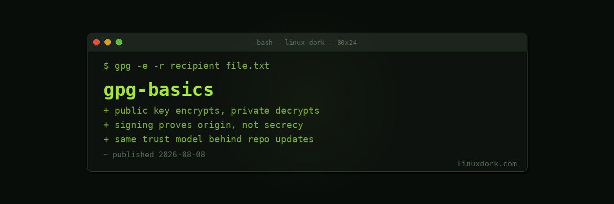GPG Basics on Linux