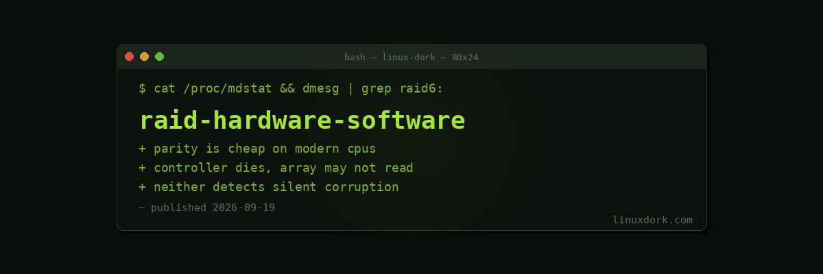 Hardware vs Software RAID