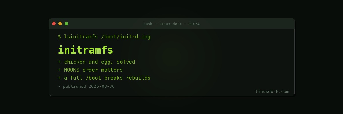 initramfs Explained: The Tiny Filesystem That Boots Your Real One