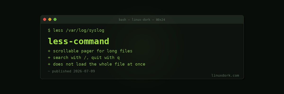 less Command Explained