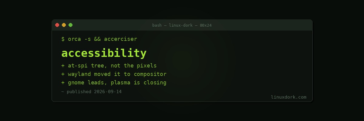 Accessibility on Linux: Screen Readers, Magnification, and Input