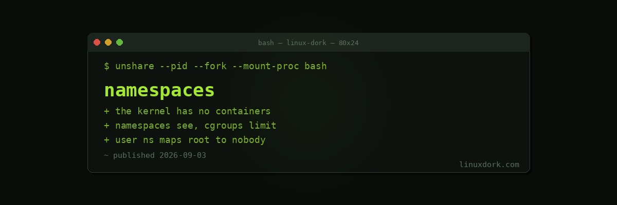 Linux Namespaces Explained: What a Container Actually Is
