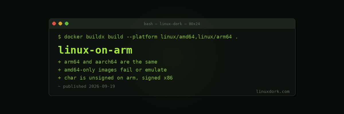 Linux on ARM: Running Servers on aarch64