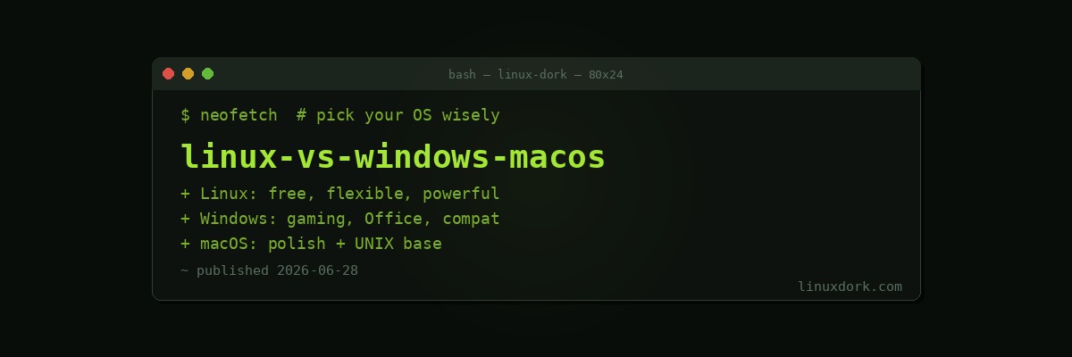 Linux vs Windows vs macOS