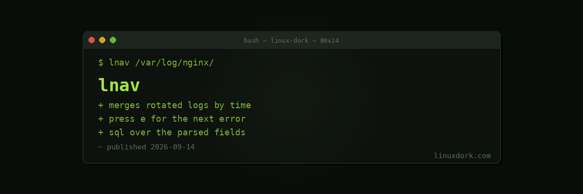 lnav: Log Analysis Without grep Gymnastics