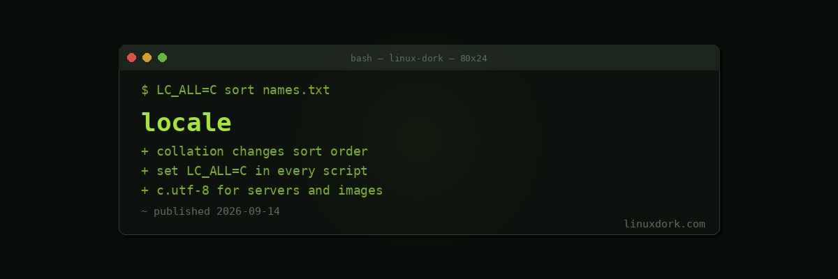 Locale and Internationalization on Linux