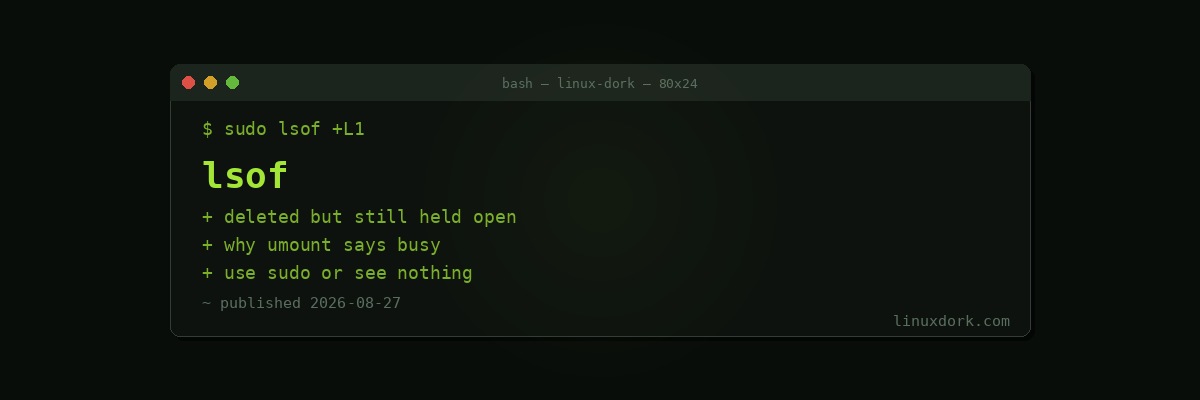 lsof Explained: Finding What Has a File, Port, or Mount Open