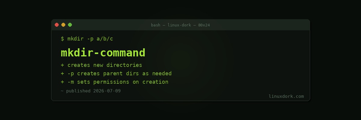 mkdir Command Explained
