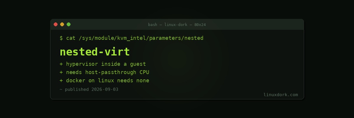 Nested Virtualization: Running a Hypervisor Inside a Virtual Machine