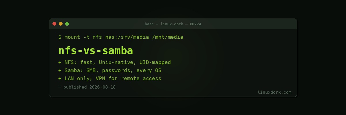 NFS vs Samba Explained: Sharing Files Between Machines