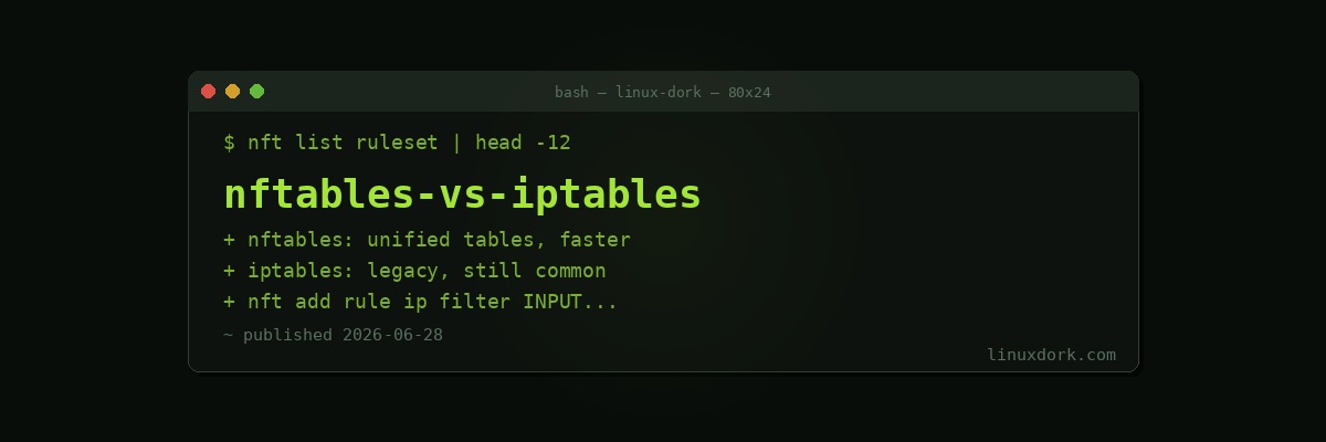 nftables vs iptables
