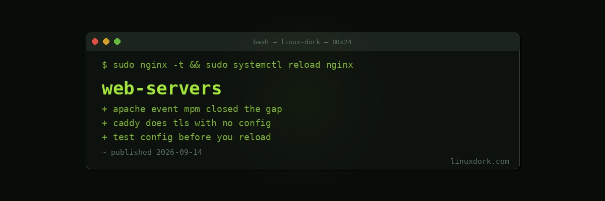 Nginx vs Apache vs Caddy: Choosing a Web Server