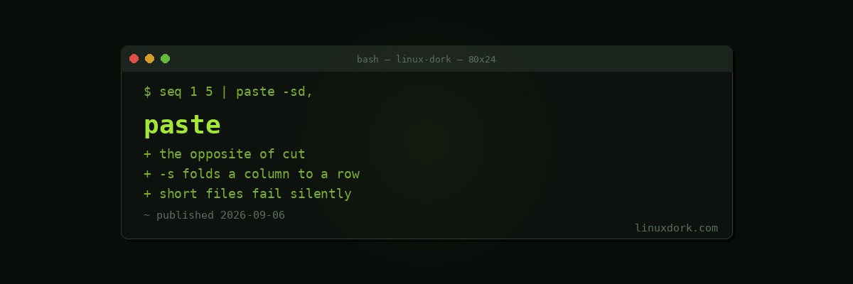 paste Command Explained: Merging Files Side by Side