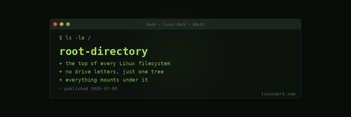 The Root Directory (/) Explained