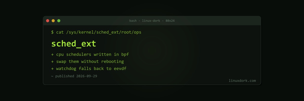 sched_ext Explained: Swapping the Linux CPU Scheduler at Runtime With BPF