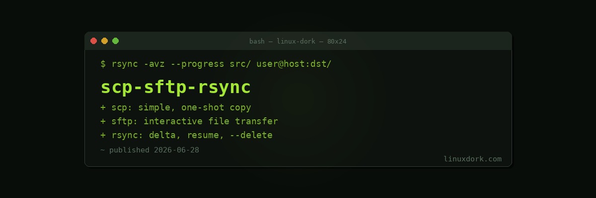 SCP vs SFTP vs rsync