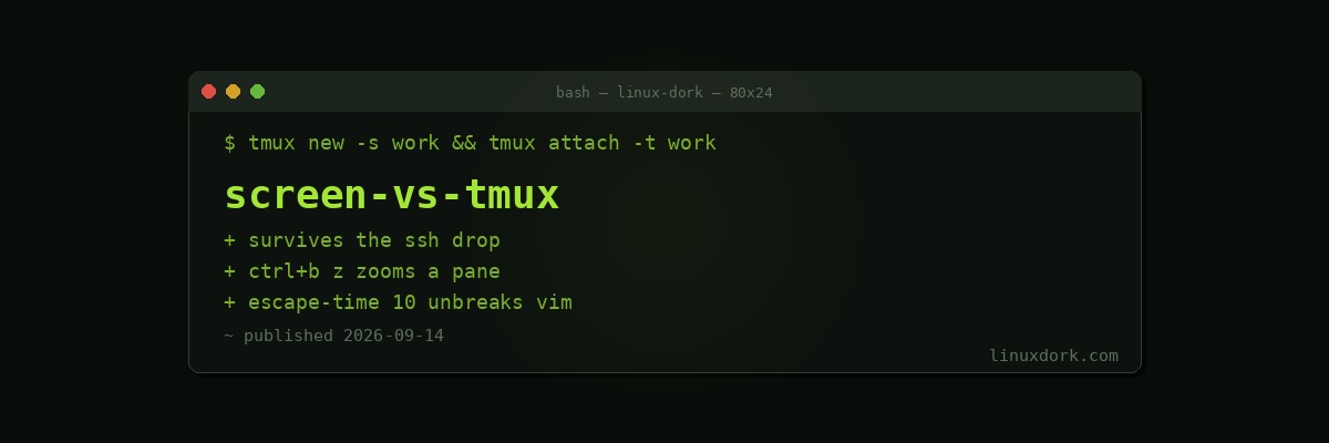 screen vs tmux: Which Terminal Multiplexer