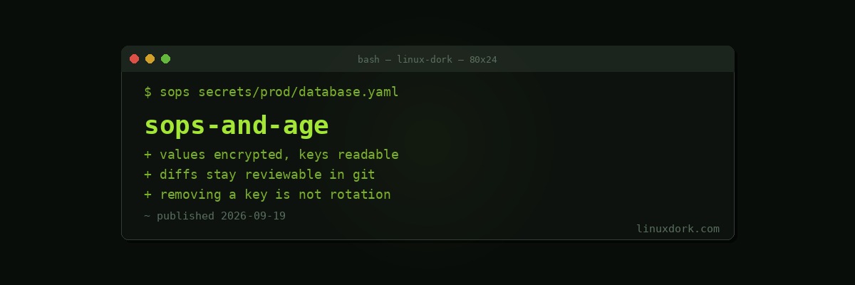 Secrets in Git with sops and age