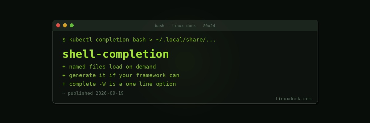 Shell Completion: How It Works and How to Write Your Own