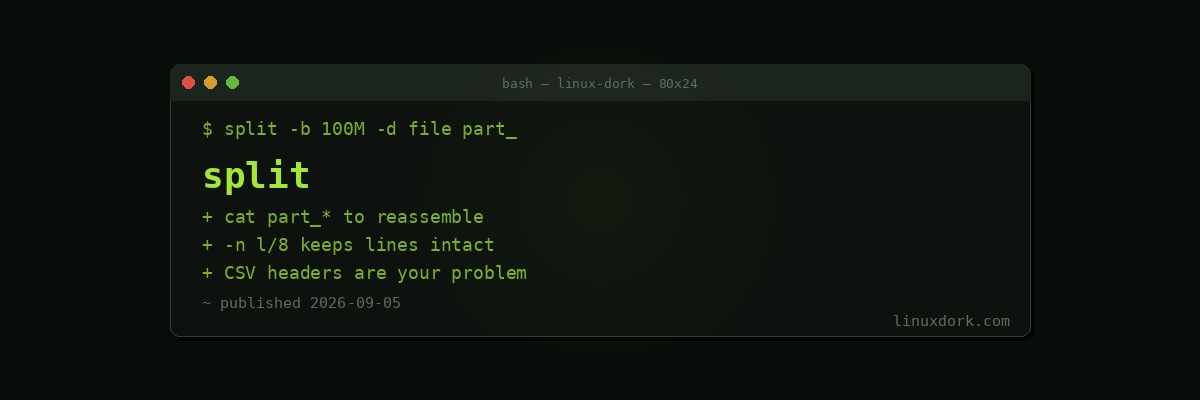 split Command Explained: Breaking Large Files Into Pieces