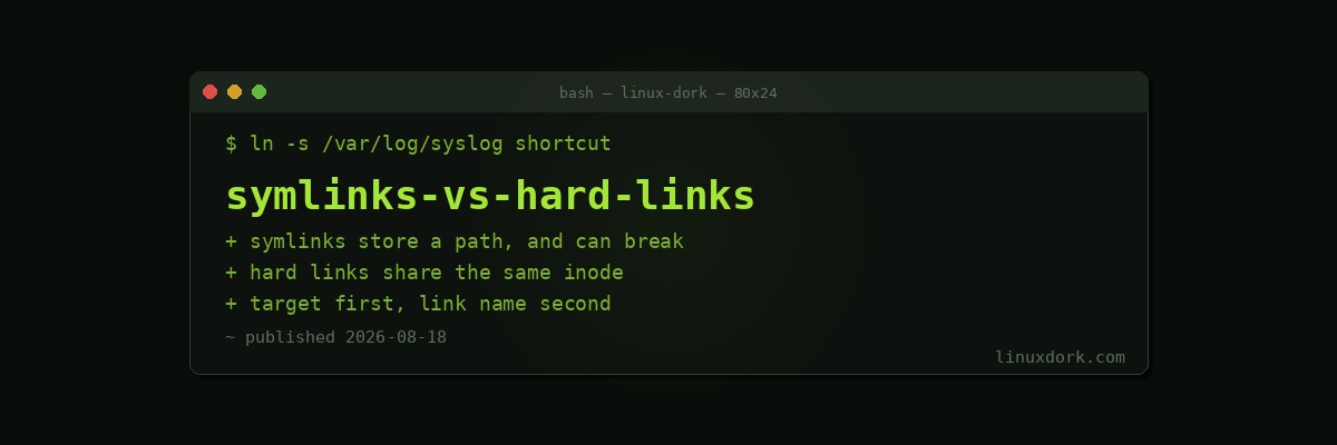 Symlinks vs Hard Links Explained: The ln Command and How Links Actually Work