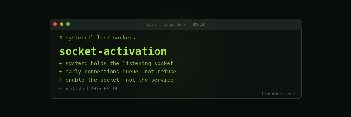 systemd Socket Activation Explained