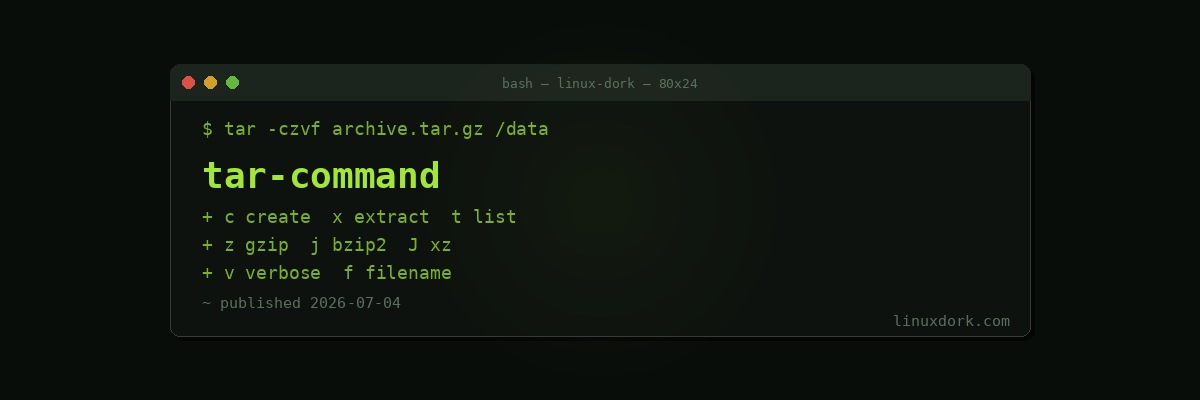 The tar Command Explained