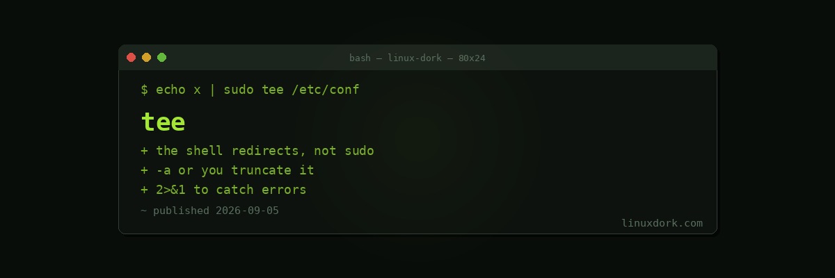 tee Command Explained: Writing to a File and the Screen at Once