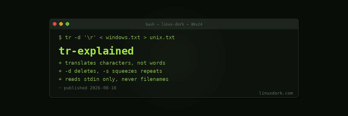 The tr Command Explained: Translating and Deleting Characters