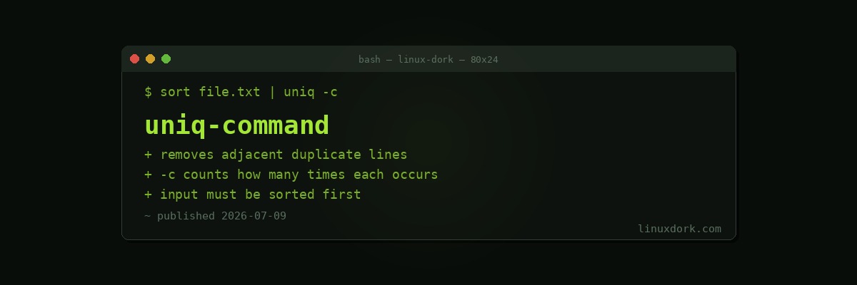 uniq Command Explained