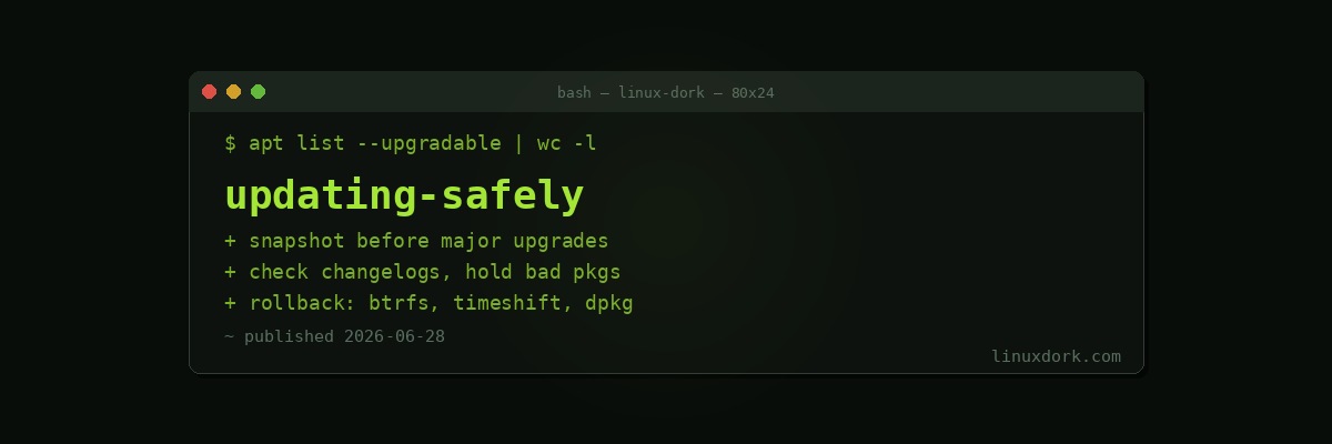 Updating Linux Safely