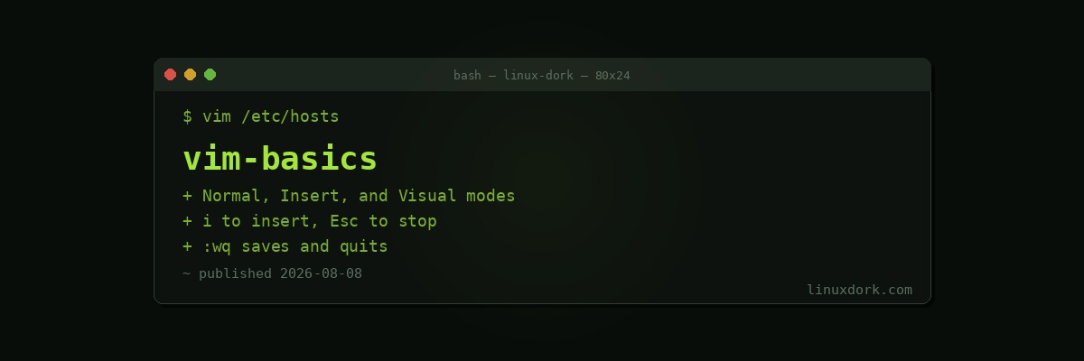 Vim Basics for Beginners