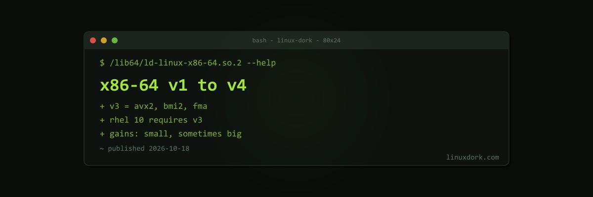 x86-64 Microarchitecture Levels Explained: v1, v2, v3, and v4