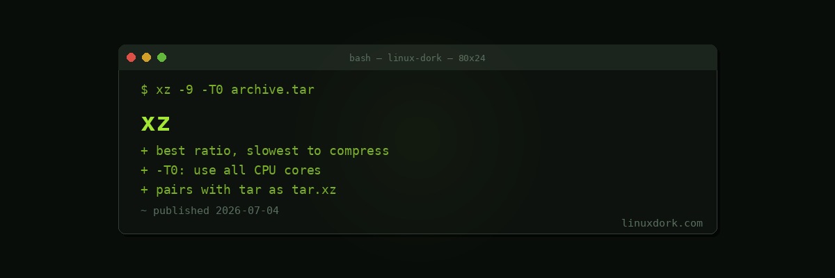 xz Compression Explained
