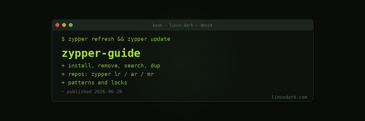 Zypper Guide (openSUSE)