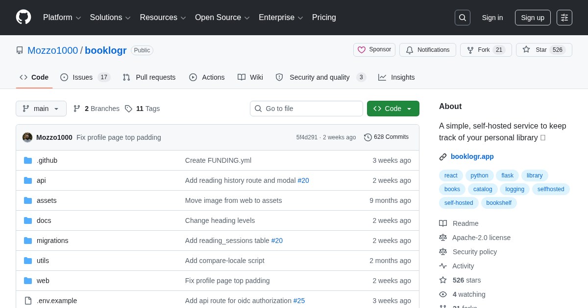 BookLogr: Self-Hosted Personal Library Tracker