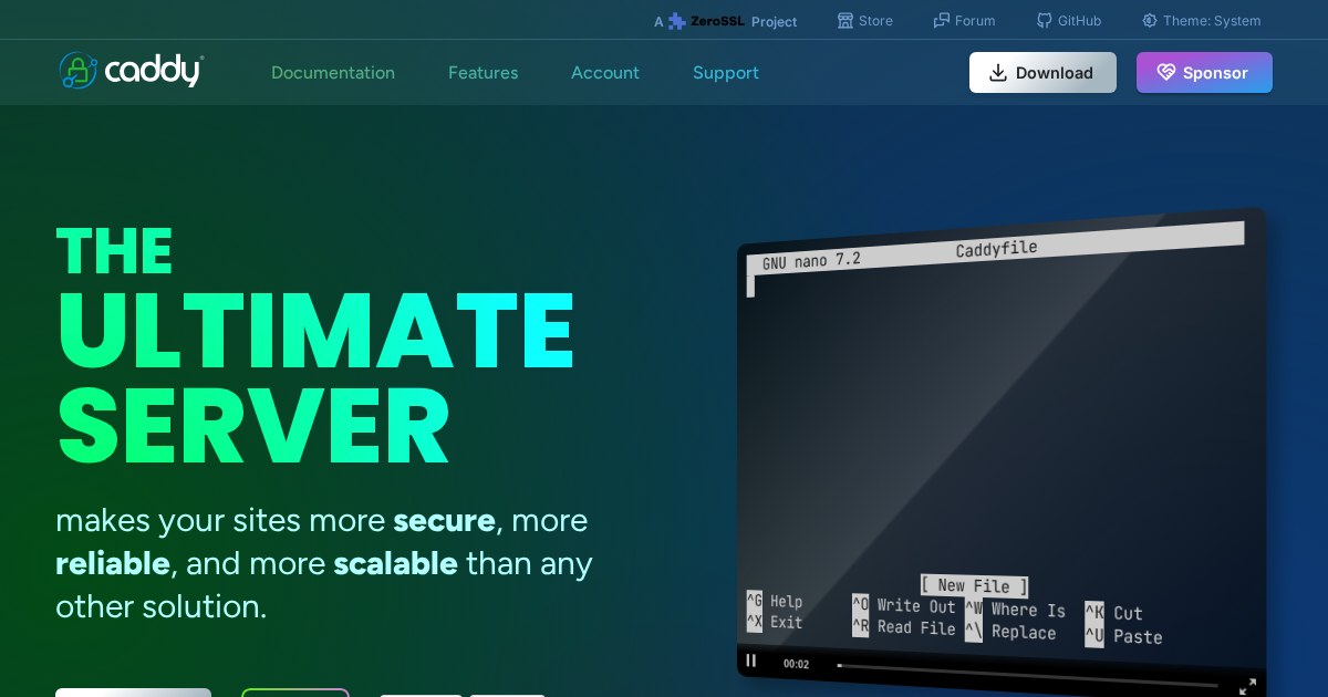 Caddy: Web Server With Automatic HTTPS