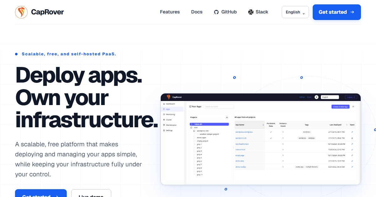 CapRover: A Self-Hosted Heroku on Docker Swarm